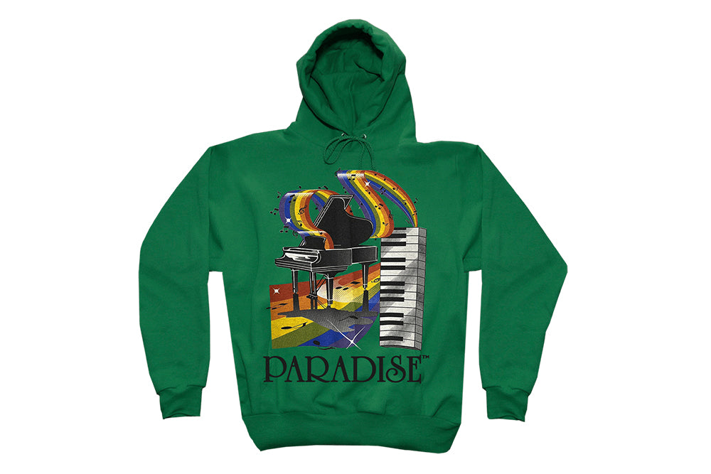 Paradise Grand Piano Hoodie (green)